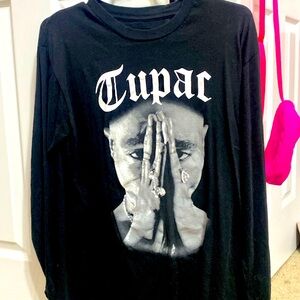 Tupac long sleeve aesthetic black shirt